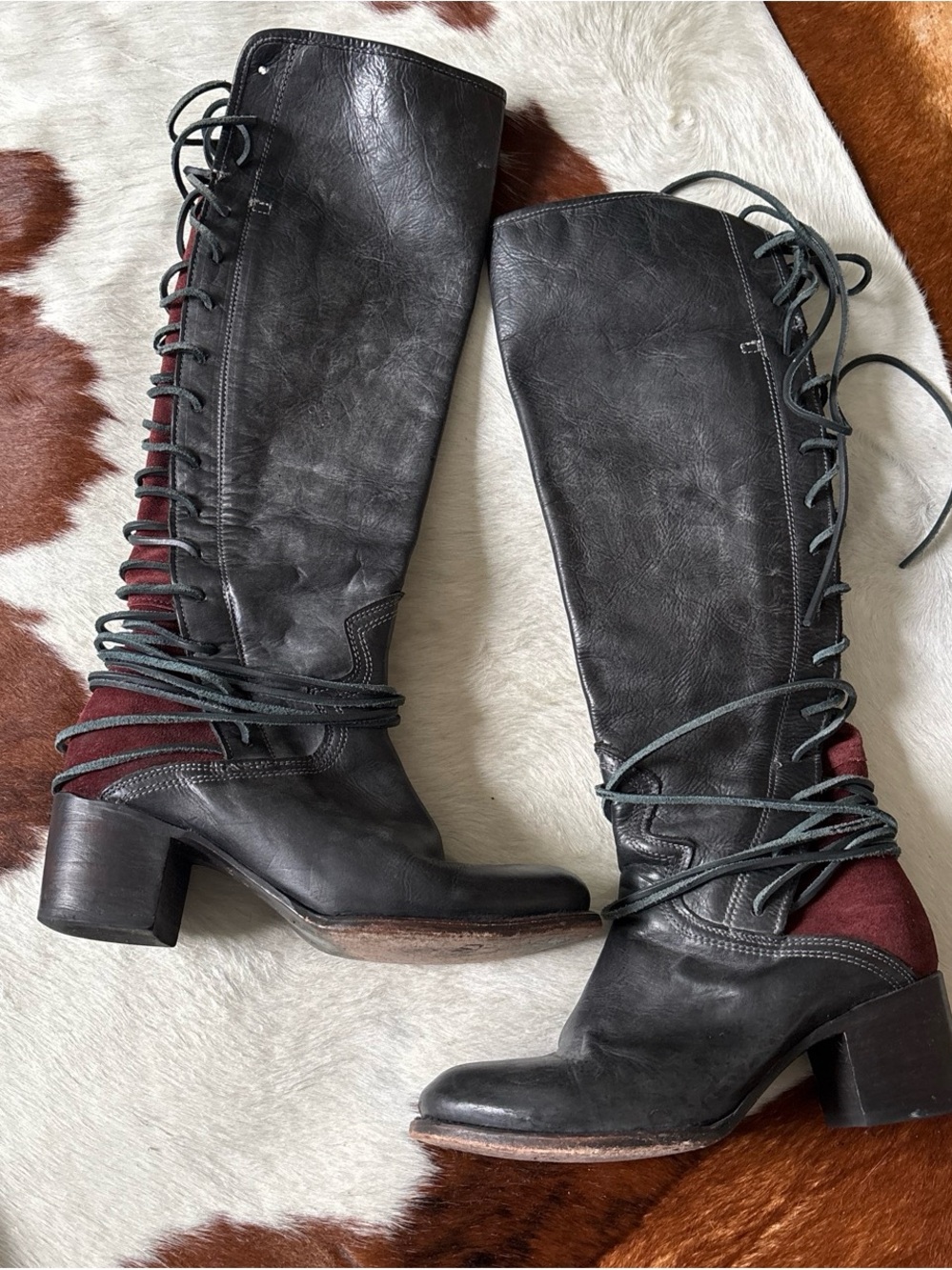 Freebird by Steven "Coal" knee-high leather boots size 11